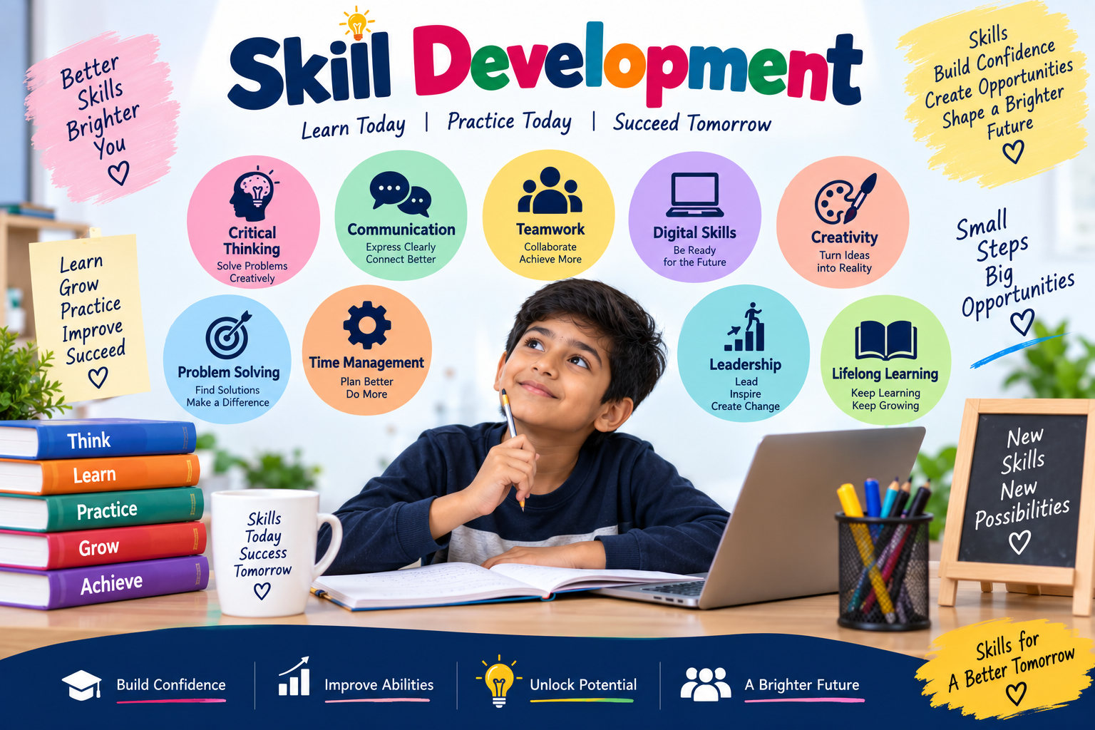 Skill development classes for students to build creativity communication and problem-solving skills